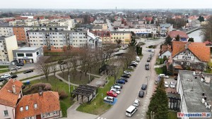 Nowy Dwór Gdański z lotu ptaka kwiecień 2025. Foto i wideo zobacz.