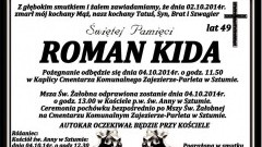 ZMARŁ ROMAN KIDA. ŻYŁ 49 LAT.