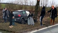 Wypadek na DK55 - malborska policja poszukuje kierowcy białego Forda Kuga o rejestracji GSZ.