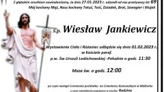 Zmarł Wiesław Jankiewicz. Żył 69 lat.