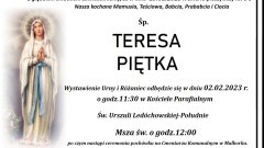 Zmarła Teresa Piętka. Żyła 90 lat.