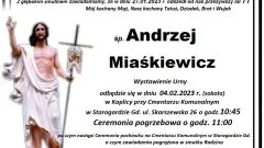 Zmarł Andrzej Miaśkiewicz. Żył 77 lat.