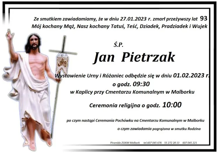 Zmarł Jan Pietrzak. Miał 93 lata.