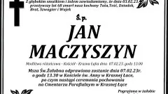 Zmarł Jan Maczyszyn. Żył 68 lat.