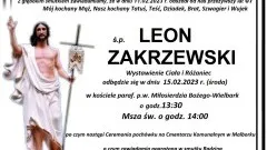Zmarł Leon Zakrzewski. Żył 67 lat. 