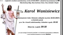Zmarł Karol Wanisiewicz. Żył 88 lat.