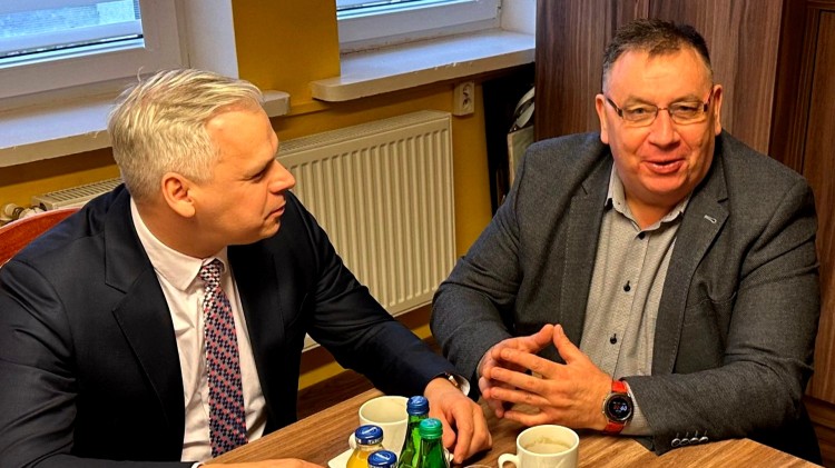 Gmina Stare Pole. Spotkanie Wójta Marka Szczypiora z Wiceministrem Aktywów Państwowych.
