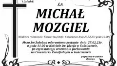 Zmarł Michał Mozgiel. Żył 73 lata. 