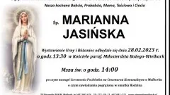 Zmarła Marianna Jasińska. Miała 88 lat.