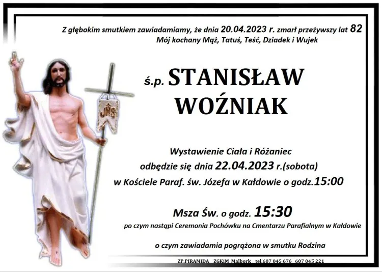 Zmarł Stanisław Woźniak. Miał 82 lata.