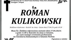 Zmarł Roman Kulikowski. Miał 71 lat.