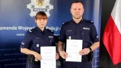 Sztum. Policjanci st. sierż. Dominika Mucha i st. sierż. Marcin Walkiewicz&#8230;