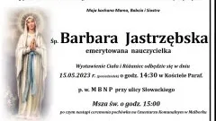 Zmarła Barbara Jastrzębska. Żyła 90 lat.