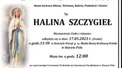 Zmarła Halina Szczygieł. Żyła 78 lat.