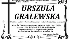 Zmarła Urszula Gralewska. Miała 87 lat.
