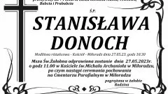 Zmarła Stanisława Donoch. Miała 74 lata.