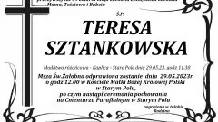 Zmarła Teresa Sztankowska. Miała 69 lat.