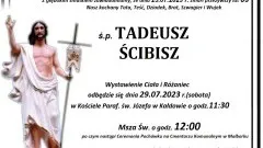 Zmarł Tadeusz Ścibisz. Miał 89 lat.