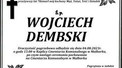 Zmarł Wojciech Dembski. Miał 78 lat.