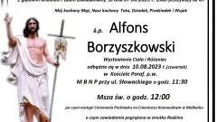 Zmarł Alfons Borzyszkowski. Miał 87 lat.