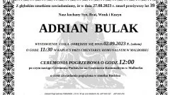 Zmarł Adrian Bulak. Miał 39 lat.