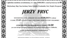 W wieku 80 lat odszedł Jerzy Fryc.