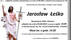 Zmarł Jarosław Łeśko. Miał 54 lata.