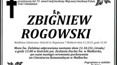 Zmarł Zbigniew Rogowski. Miał 73 lata.