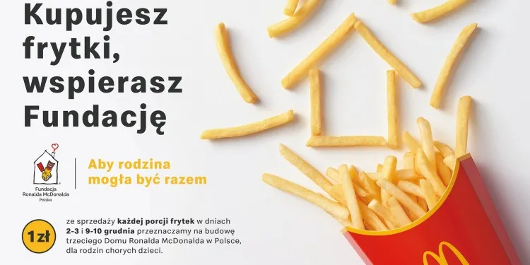 Kupując frytki wspierasz Fundację Ronalda McDonalda