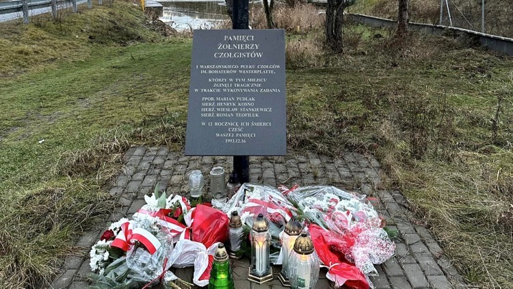 Nowy Dwór Gdański. Pamięci czołgistów – ofiar stanu wojennego.