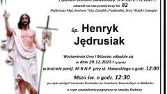 Odszedł Henryk Jędrusiak. Żył 82 lata.