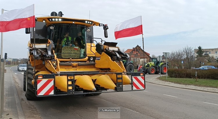 W Malborku protestowali rolnicy. Zobacz foto i wideo relację - 20.03.2024