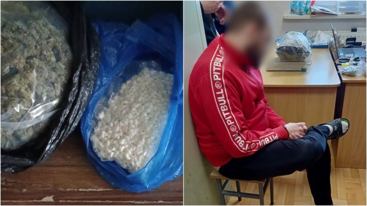 Malbork. W mieszkaniu mieli schowane prawie 2 kg narkotyków – grozi im do 10 lat więzienia.