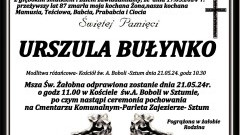 Zmarła Urszula Bułynko. Miała 87 lat.