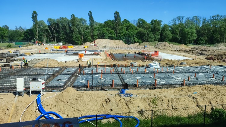 Rewitalizacja kąpieliska miejskiego w Elblągu - postęp prac maj 2024.…