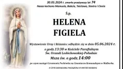 Zmarła Helena Figiela. Miała 74 lata.