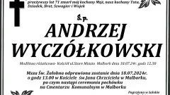 Zmarł Andrzej Wyczółkowski. Miał 71 lat.