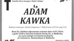 Zmarł Adam Kawka. Miał 56 lat. 