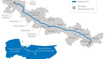 Gotowa trasa linii elektroenergetycznej 400 kV z Gdańska do Olsztyna