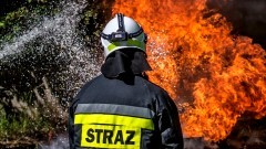 Pożar ładowarki i samochodu osobowego – raport sztumskich służb mundurowych.