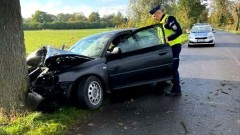 Gmina Stare Pole. Kobieta zasłabła za kierownicą i uderzyła w drzewo.
