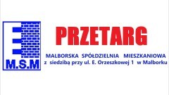 Malborska Spółdzielnia Mieszkaniowa ogłasza pisemny przetarg nieograniczony na nabycie lokalu mieszkalnego w celu ustanowienia odrębnej własności lokalu przy ul. Stare Miasto nr 15 w Malborku.