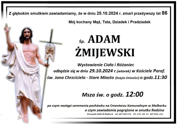 Zmarł Adam Żmijewski. Żył 86 lat.