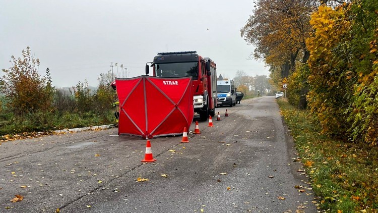 Śmiertelne potrącenie rowerzysty w miejscowości Stawiec.