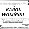 Odszedł Karol Woliński. Żył 24 lata.