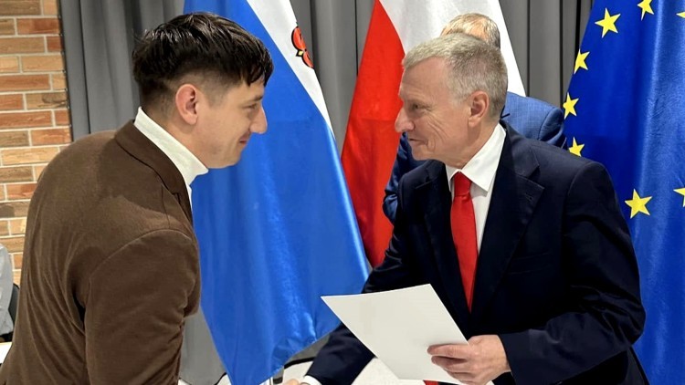 Wręczenie zaświadczeń dla nowych sołtysów Gminy Nowy Dwór Gdański.