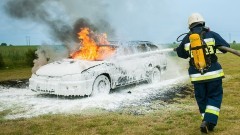 Pożary samochodów i wypadki drogowe – raport malborskich służb mundurowych.