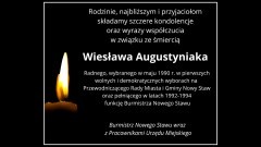 Kondolencje Burmistrza Nowego Stawu i pracowników Urzędu Miejskiego.