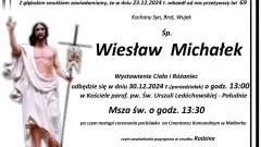 Zmarł Wiesław Michałek. Miał 69 lat.