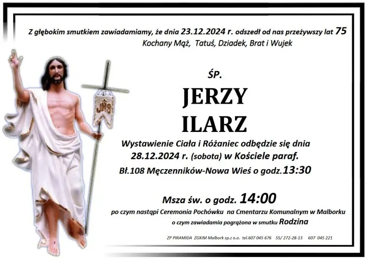 Zmarł Jerzy Ilarz. Miał 75 lat.